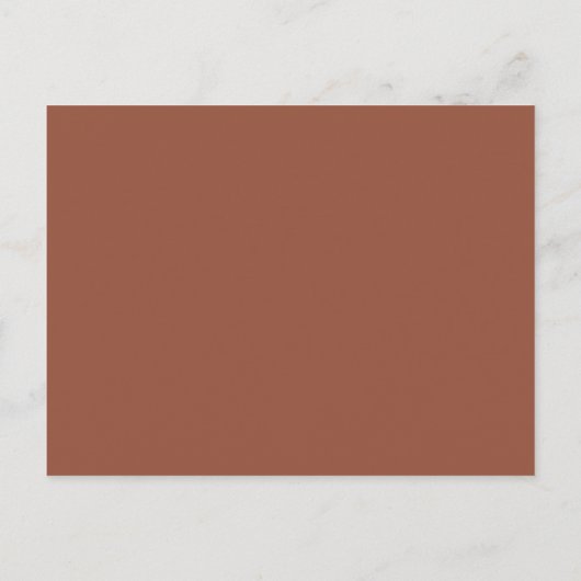 Budget Terracotta Minimalistisch Baby shower Uitnodiging Briefkaart (Achterkant)
