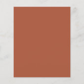 Budget Terracotta Minimalistische Trouw Uitnodigin (Achterkant)