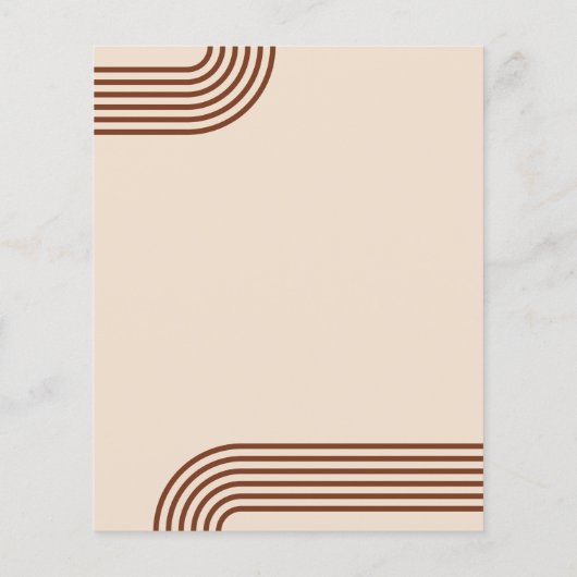 Budget Terracotta Modern Arched Wedding Uitnodigin (Achterkant)