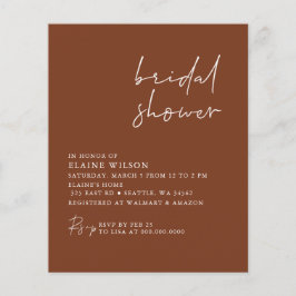Budget Terracotta Modern Bridal Shower