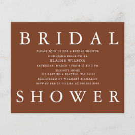 Budget Terracotta Modern Bridal Shower