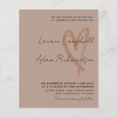 Budget Terracotta Modern Heart Wedding (Voorkant)