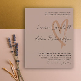 Budget Terracotta Modern Heart Wedding