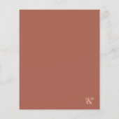 Budget Terracotta Modern Wedding (Achterkant)