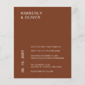 Budget Terracotta Modern Wedding (Voorkant)