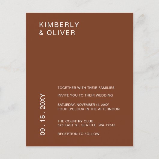 Budget Terracotta Modern Wedding (Voorkant)