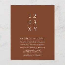 Budget Terracotta Modern Wedding