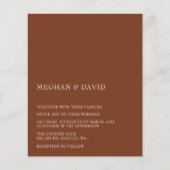 Budget Terracotta Modern Wedding (Voorkant)