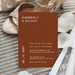 Budget Terracotta Modern Wedding