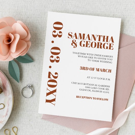 Budget Terracotta Modern Wedding