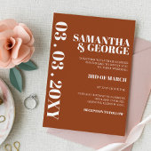 Budget Terracotta Modern Wedding