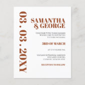 Budget Terracotta Modern Wedding (Voorkant)