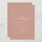 BUDGET Terracotta Monochrome Bruiloft (Voorkant / Achterkant)