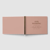 BUDGET Terracotta Monochrome Bruiloft Gastenboek (Volledig)