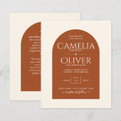 BUDGET Terracotta MONOCHROME Weddenschap (Voorkant / Achterkant)