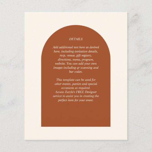 BUDGET Terracotta MONOCHROME Weddenschap (Achterkant)