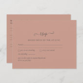 BUDGET Terracotta Monochrome Weddenschap Briefkaart (Voorkant / Achterkant)