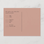 BUDGET Terracotta Monochrome Weddenschap Briefkaart (Achterkant)