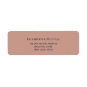BUDGET Terracotta Monochrome Weddenschap Etiket (Voorkant)