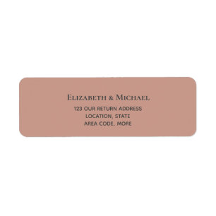 BUDGET Terracotta Monochrome Weddenschap Etiket