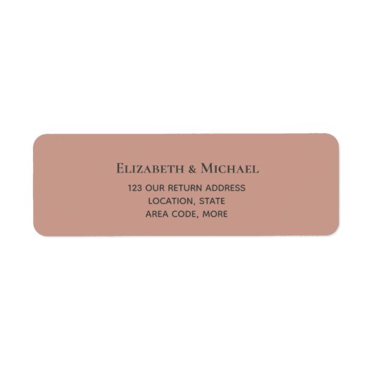 BUDGET Terracotta Monochrome Weddenschap Etiket (Voorkant)