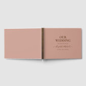 BUDGET Terracotta Monochroom Bruiloft Gastenboek (Volledig)