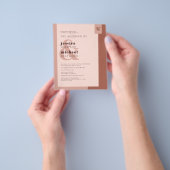 Budget Terracotta Monogram Weddenschap Flyer (Hand)