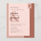 Budget Terracotta Monogram Weddenschap Flyer (Voorkant)