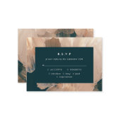 budget Terracotta painterly bruiloft R.S.V.P. antw Notitiekaartje (Voorkant / Achterkant in situ)