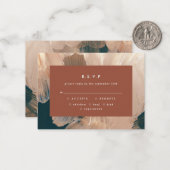 budget Terracotta painterly bruiloft R.S.V.P. antw Notitiekaartje (Voorkant / Achterkant in situ)