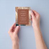 budget Terracotta painterly bruiloft-uitnodiging Flyer (Hand)