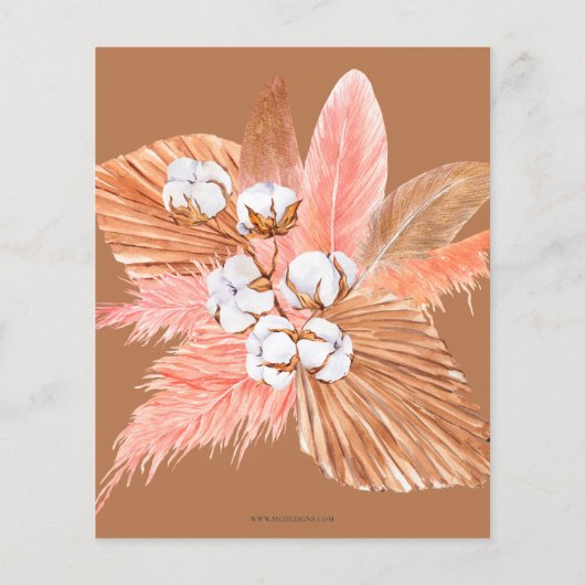 Budget Terracotta Pampas Afstuderen (Achterkant)