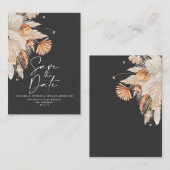 budget terracotta pampas bruiloft behalve datum ni notitiekaartje (Voorkant / Achterkant)