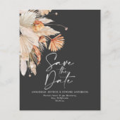 budget terracotta pampas gras save the date flyer (Voorkant)