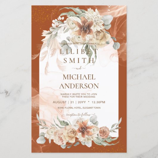BUDGET Terracotta Pampas Grass Wedding (Voorkant)