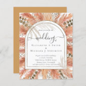 BUDGET Terracotta Pampasgras Tropische Bruiloft (Voorkant / Achterkant)