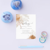 BUDGET Terracotta Pampasgras Tropische Bruiloft Flyer (Enkel)