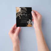 BUDGET Terracotta Pampasgras Tropische Bruiloft Flyer (Hand)