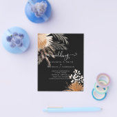 BUDGET Terracotta Pampasgras Tropische Bruiloft Flyer (Enkel)