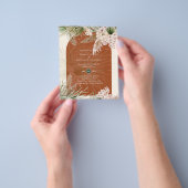 BUDGET Terracotta Peach Pampas Grass Wedding Flyer (Hand)