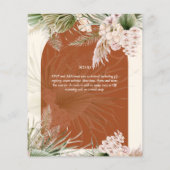 BUDGET Terracotta Peach Pampas Grass Wedding Flyer (Achterkant)