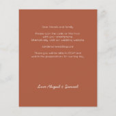 Budget Terracotta QR Code All in One Weddenschap (Achterkant)