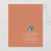 Budget Terracotta QR Code Boheemse Bruiloft Uitnod (Achterkant)