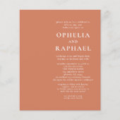 Budget Terracotta QR Code Boheemse Bruiloft Uitnod (Voorkant)