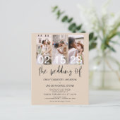 Budget Terracotta QR Code Bruiloft uitnodiging (Staand voorkant)