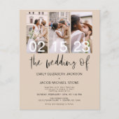 Budget Terracotta QR Code Bruiloft uitnodiging (Voorkant)