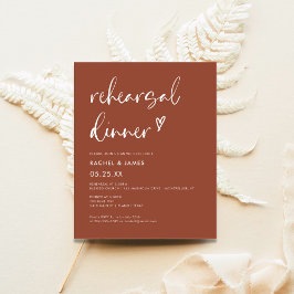 Budget Terracotta repesal Dinner Invitation