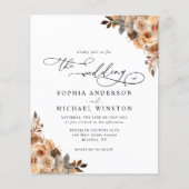 Budget Terracotta Roos Bloemen Foto Bruiloft Uitno (Voorkant)