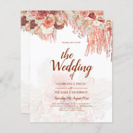 BUDGET Terracotta Roos Pampas grass Floral Wedding