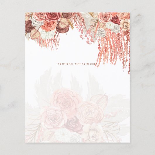 BUDGET Terracotta Roze Pampasgras Bloem Bruiloft (Achterkant)